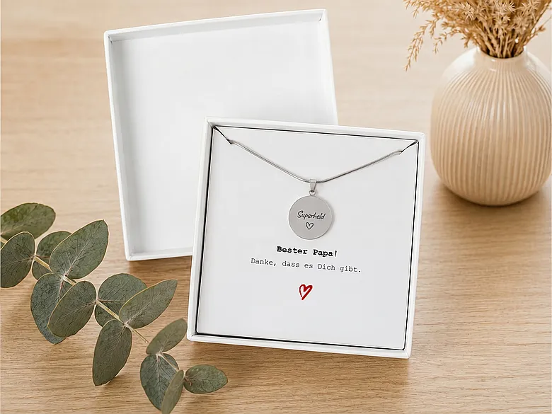 Geschenkschachtel Kette Motiv neutral