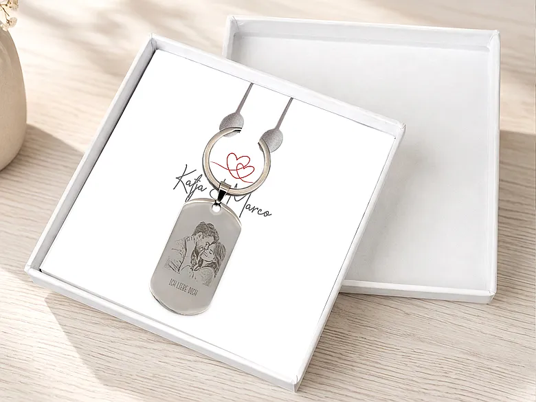 Geschenkschachtel Schlüsselanhänger Motiv Liebe