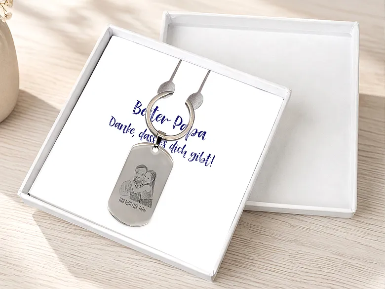 Geschenkschachtel Schlüsselanhänger Motiv Papa