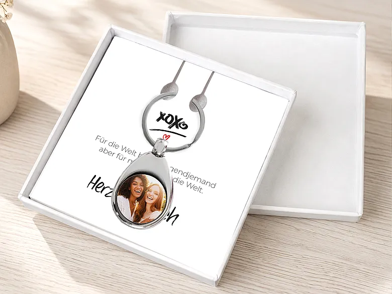 Geschenkschachtel Schlüsselanhänger Motiv Herzensmensch