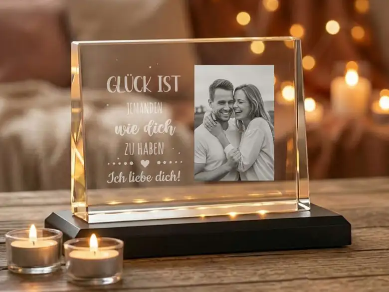 Glasfoto Weihnachten