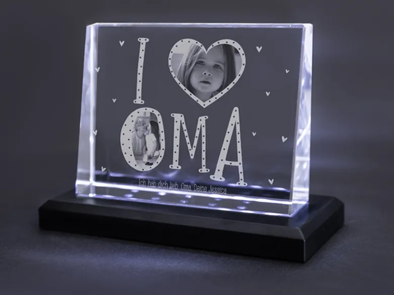 Glasfoto für Oma