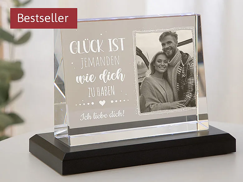 Glasfoto Glück ist