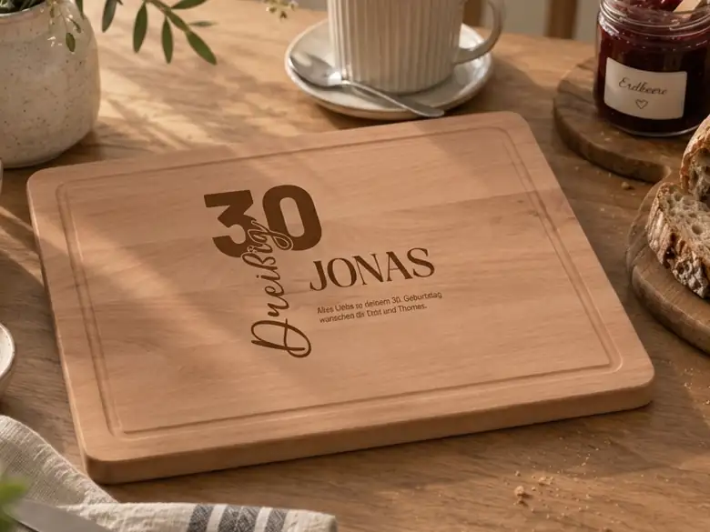 Holzschneidebrett Geburtstagsgeschenk