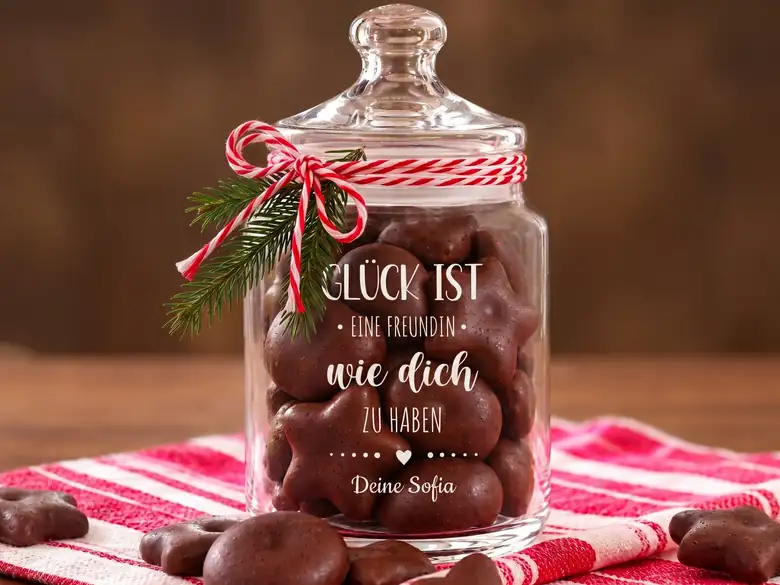 Keksglas mit Gravur