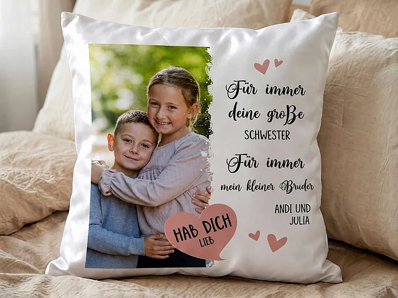 Fotokissen Geschenk für den kleinen Bruder