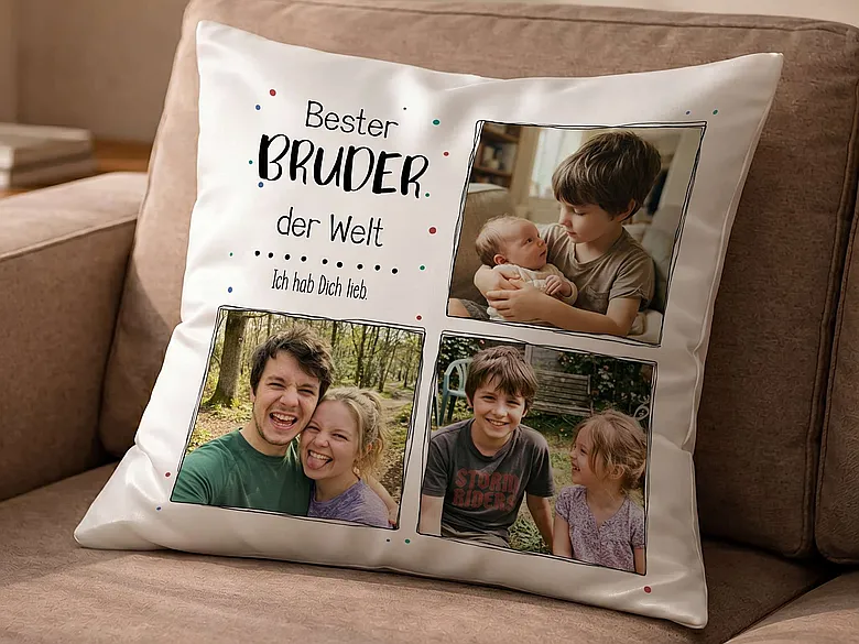 Fotokissen Bester Bruder der Welt