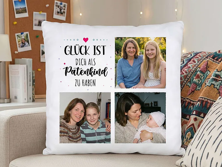Foto-Kissen Geschenk Patenkind