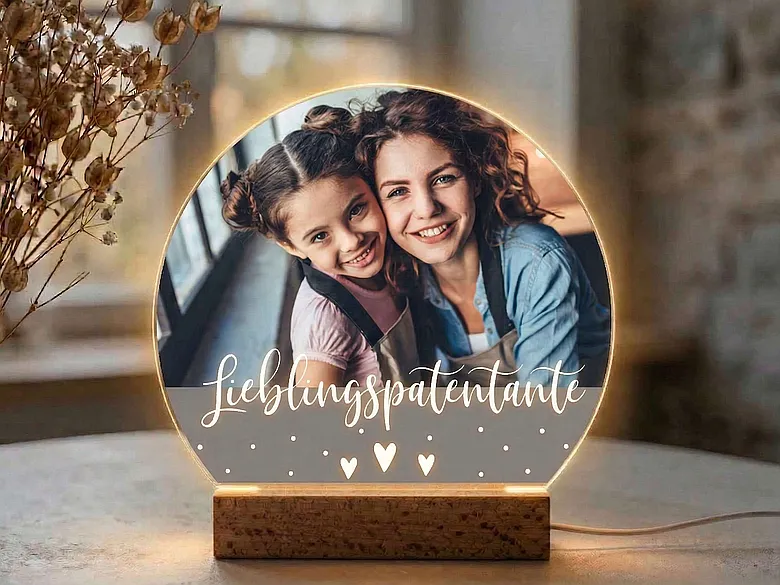 LED-Lampe Geschenk Patentante
