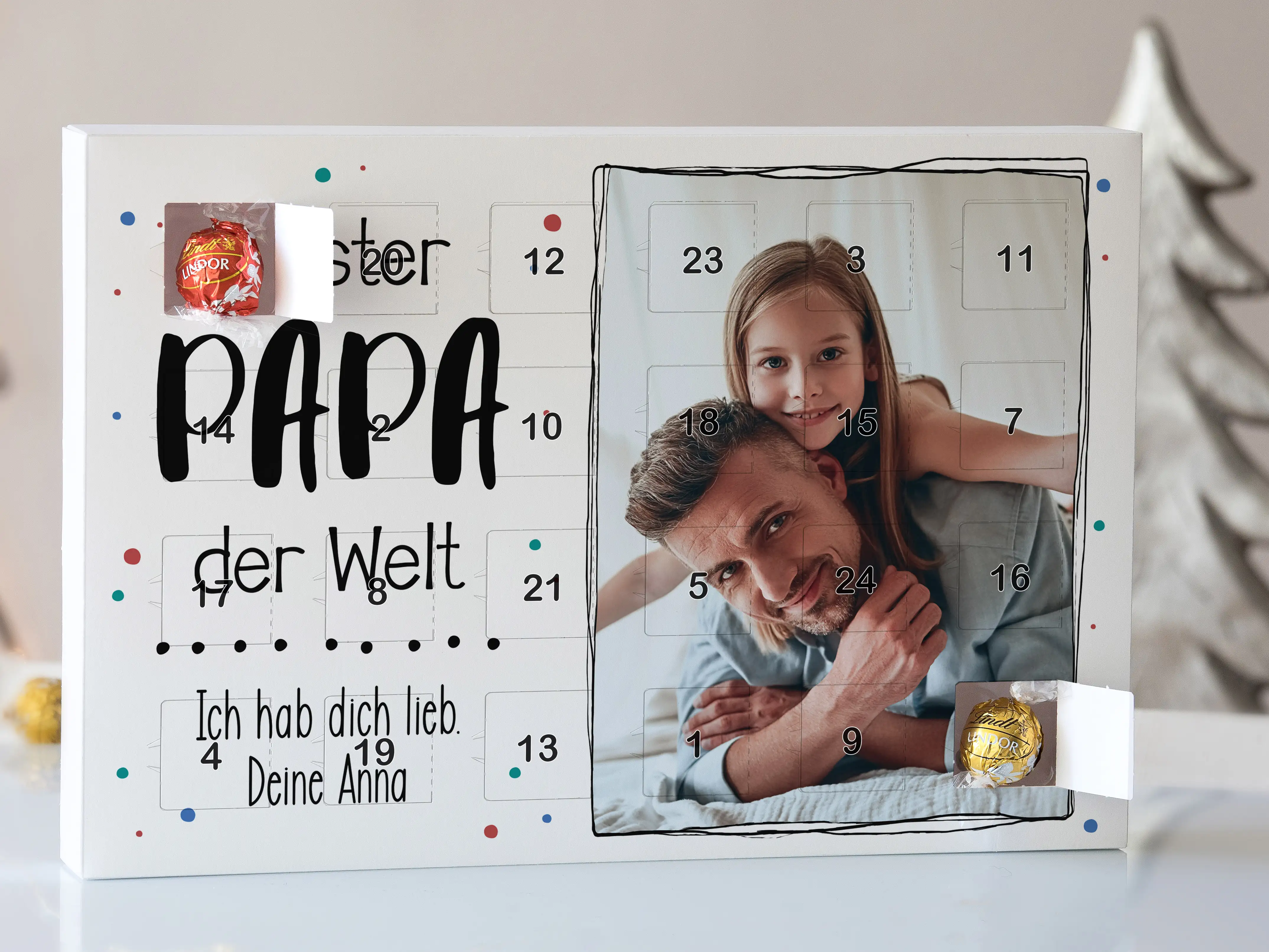 Adventskalender mit Schokolade