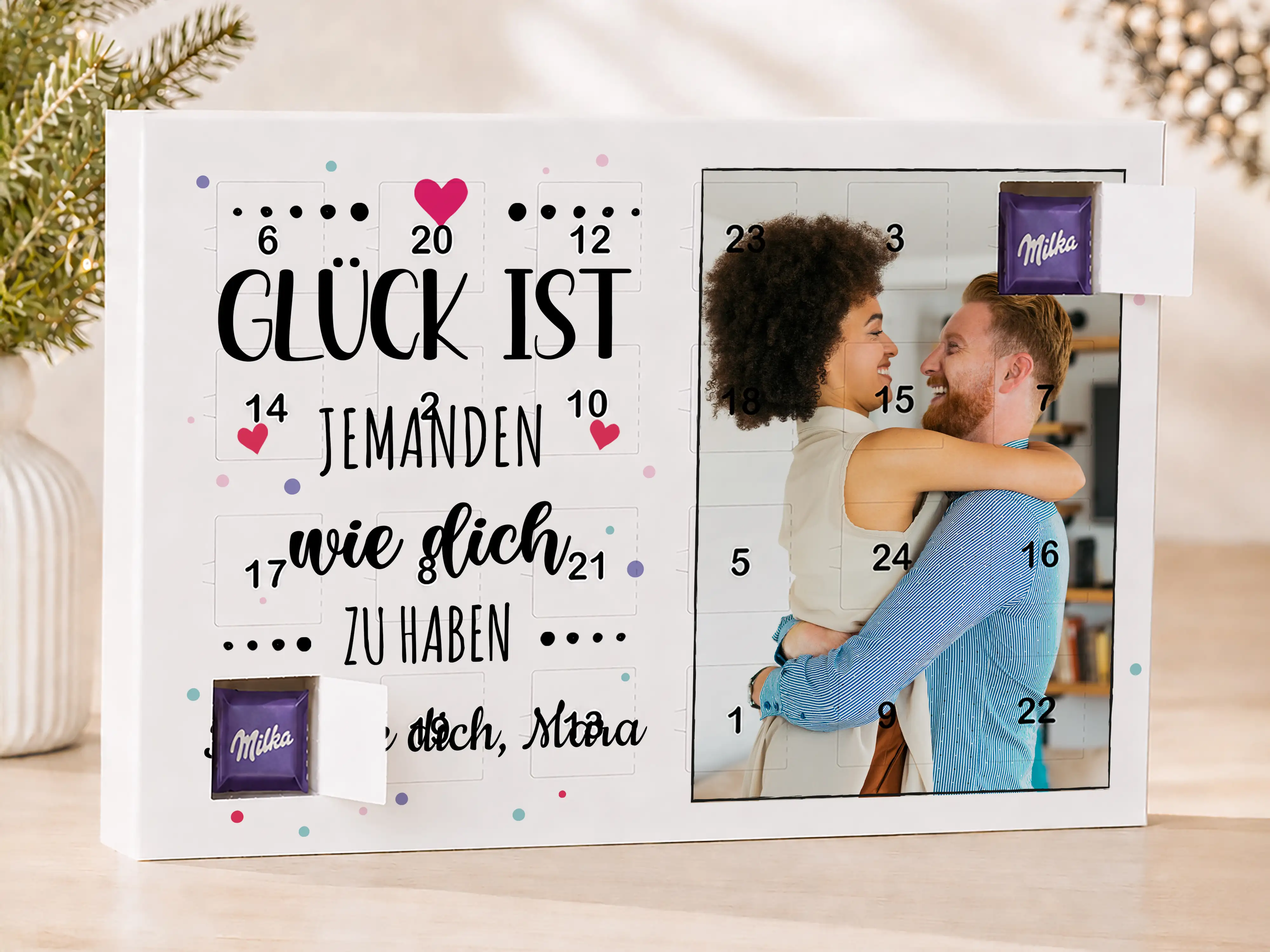 Adventskalender mit Schokolade