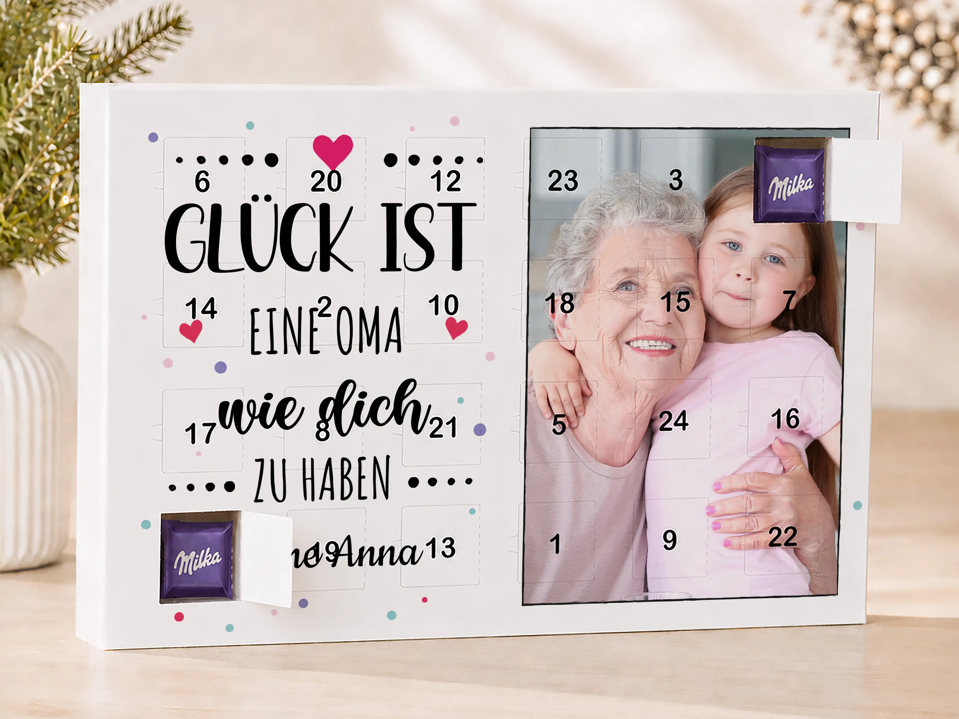 Adventskalender mit Schokolade