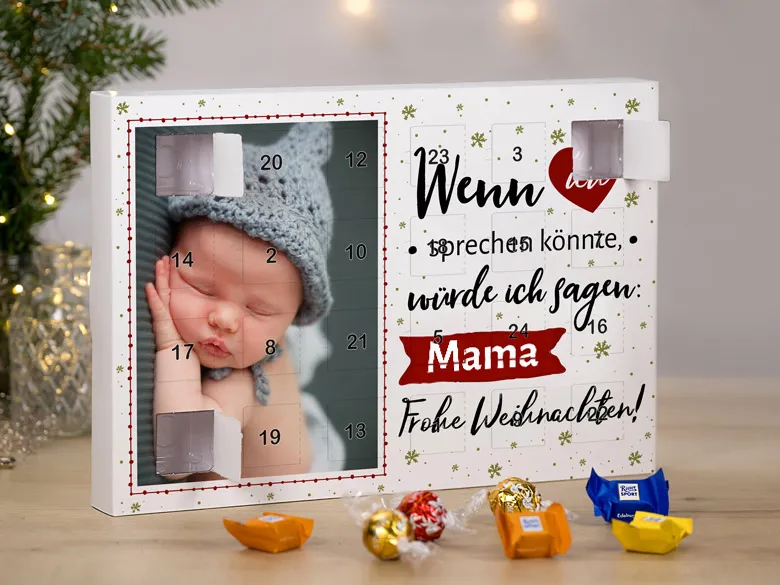 Adventskalender mit Schokolade