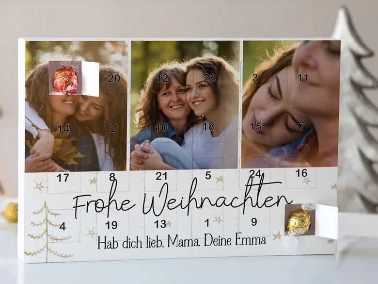 Adventskalender für Mama mit Schokolade