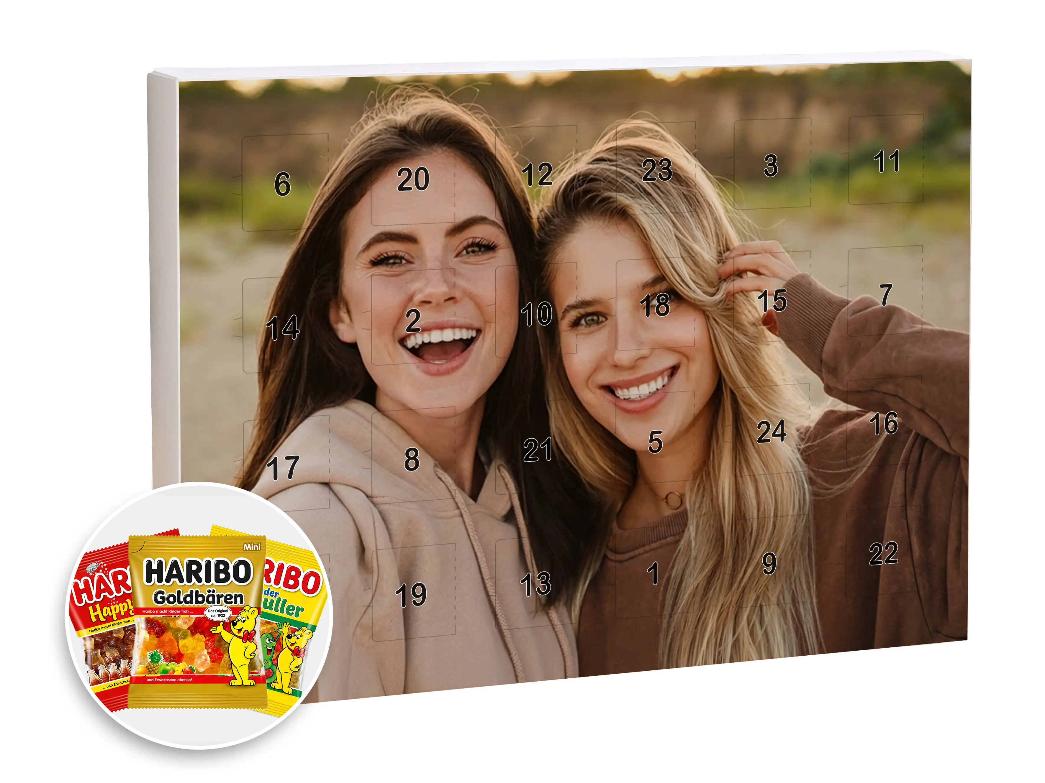 Foto-Adventskalender mit Haribo Gummibären