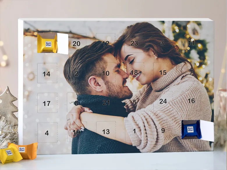 Adventskalender mit Schokolade