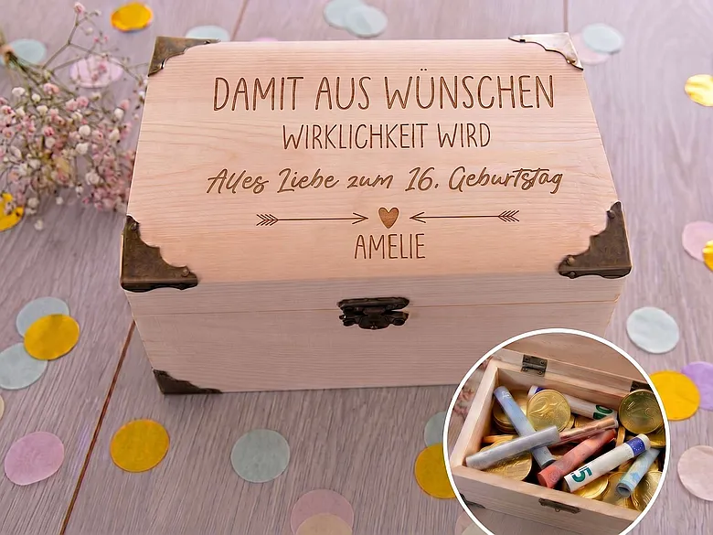 Schatztruhe als Geldgeschenk