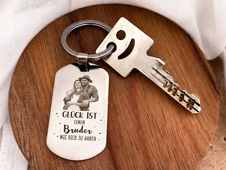 Gravur-Schlüsselanhänger persönliches Geschenk Bruder