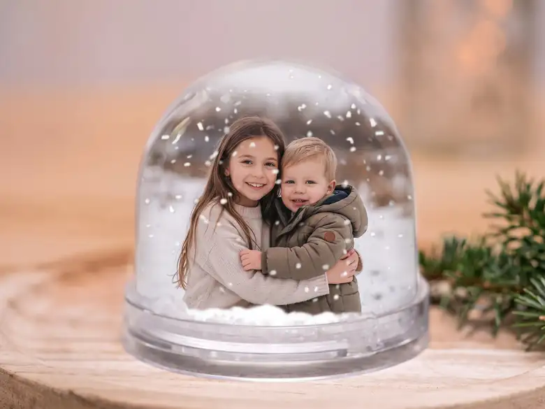 Schneekugel mit Foto