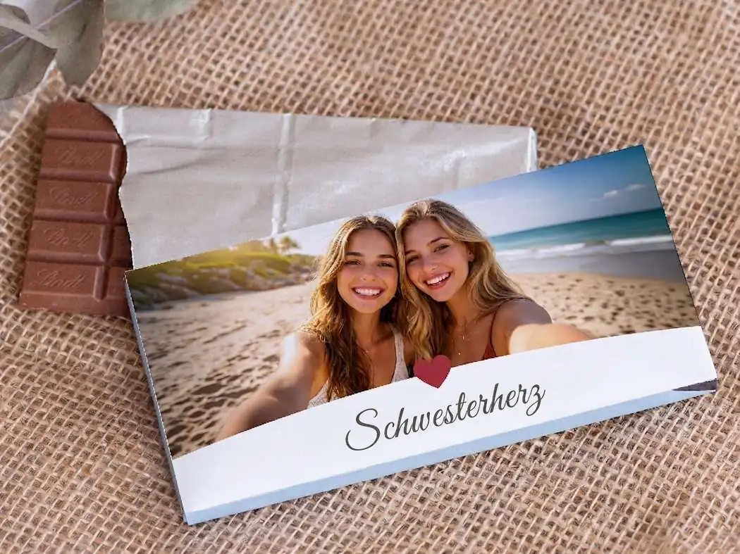Schokolade als Geschenk für Schwester