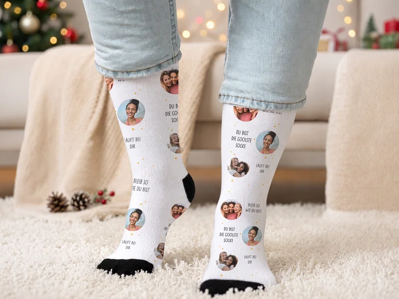 Foto-Socken Geschenk Weihnachten