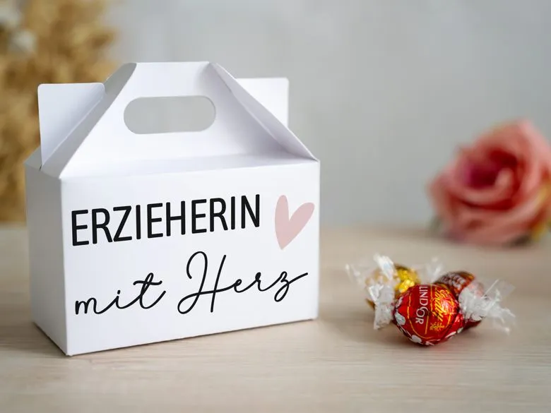 Süßigkeitenbox als Abschiedsgeschenk Erzieherin