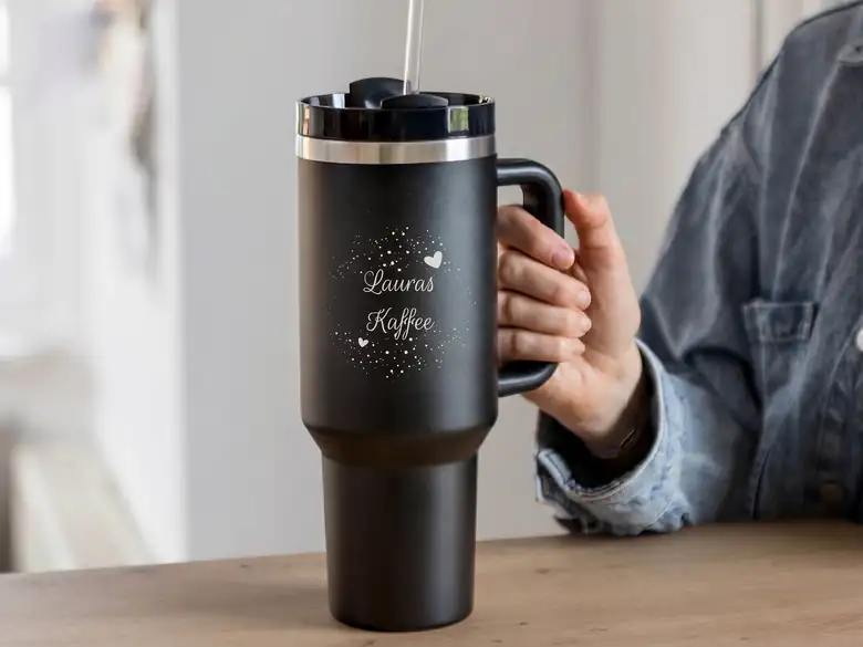 Thermobecher mit Gravur