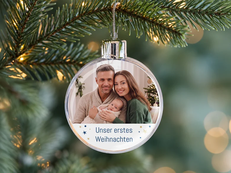 Weihnachtskugel als Weihnachtsgeschenk Mann