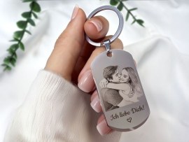 Schlüsselanhänger mit Fotogravur