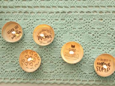 Teelicht-Botschaften zum Muttertag