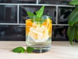 Trinkglas mit Fotogravur