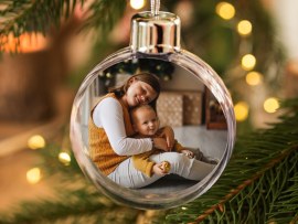 Weihnachtskugel mit Foto