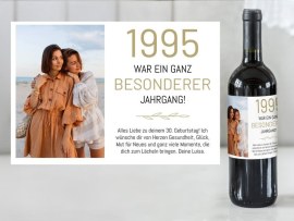 Weinetikett mit Foto