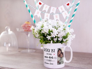 Blumen in Tasse verschenken