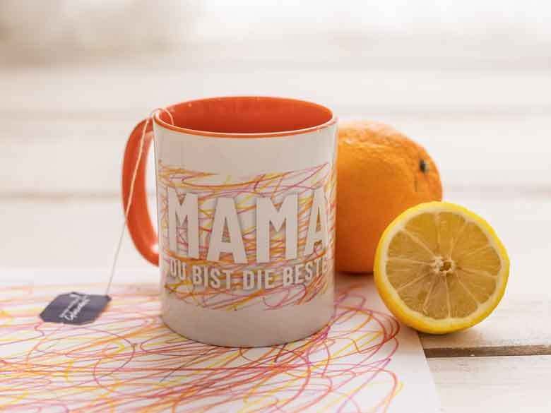 Mama-Tasse mit Kinderbild gestalten