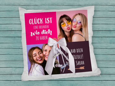 Geldgeschenk zu Weihnachten Kissen mit Foto
