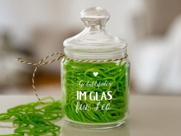 Keksglas mit Geduldsfäden