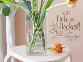 Vase als Geschenkverpackung