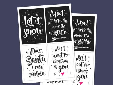 Weihnachtsetiketten für Geschenke zum ausschneiden