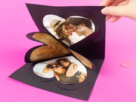 Klappkarte zum Valentinstag selbst basteln