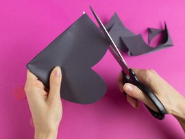 Faltherz basteln Anleitung