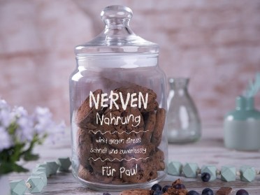 Keksglas Motiv Nervennahrung