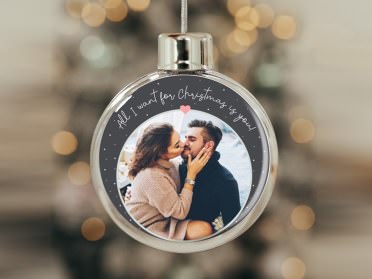 Christbaumkugel mit Foto