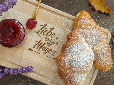 Frühstück im Bett Holzschneidebrett