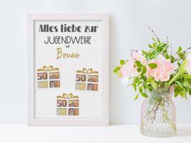 Geldgeschenk im Bilderrahmen