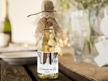 Piccolo Etikett mit persönlicher Widmung