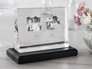 Glasfoto als Geschenk zur Kommunion