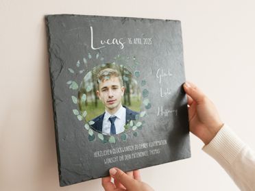 Schieferplatte Konfirmation