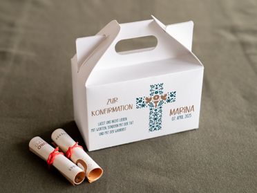 Süßigkeitenbox als Geschenk zur Konfirmation