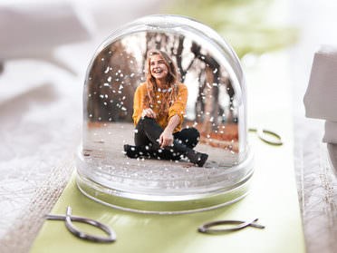 Schneekugel mit Foto